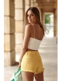 Yellow denim shorts 6300 - Online store - Boutique